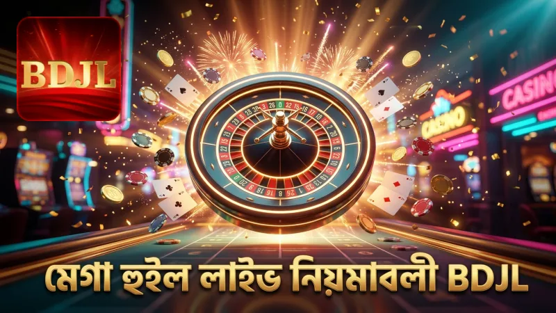 মেগা হুইল লাইভের মূলবিন্দু গেম নিয়মাবলী ব্যাখ্যা করে।